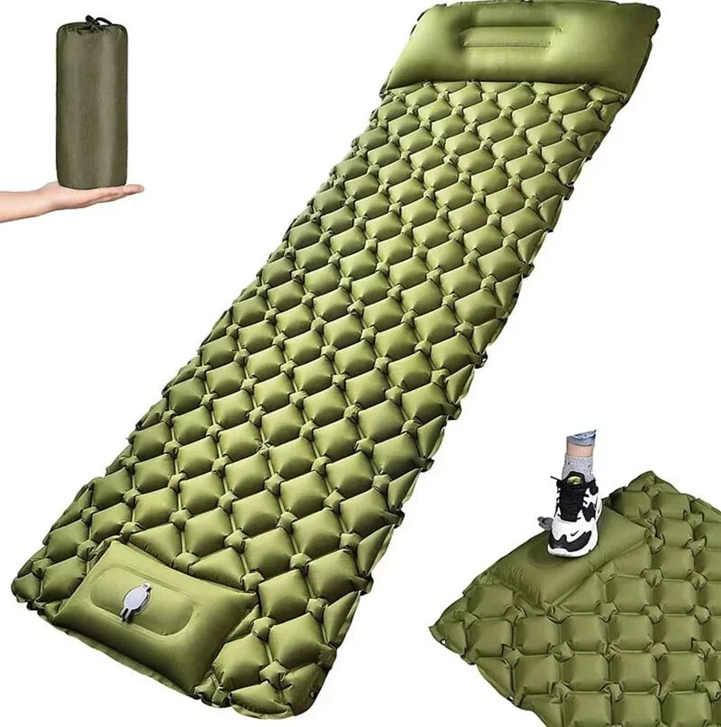 戶外充氣床墊連枕頭 [Outdoor Inflatable Mattress with Built-in Pillow]｜腳踏式充氣｜無限連接緊｜【8/2 截單，預計 :8月中至8月尾發貨】