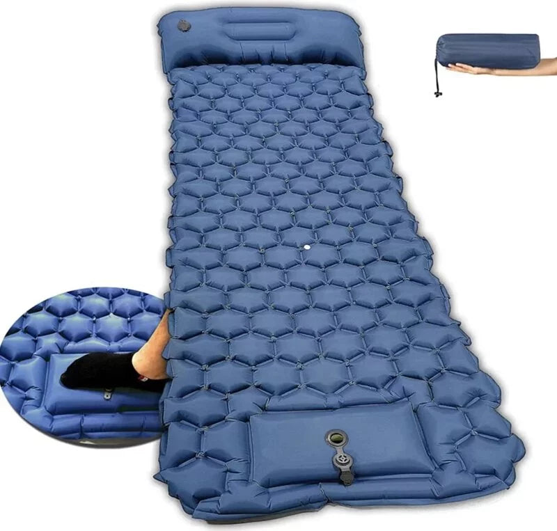 戶外充氣床墊連枕頭 [Outdoor Inflatable Mattress with Built-in Pillow]｜腳踏式充氣｜無限連接緊｜【8/2 截單，預計 :8月中至8月尾發貨】
