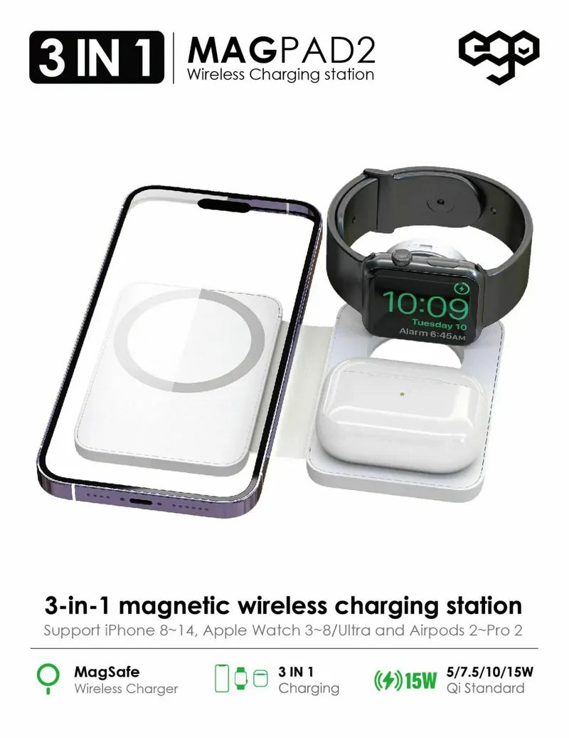 EGO 3in1 MAGPAD Magsafe 充電器｜史上最細最薄【8/2 截單，預計 :8月中至8月尾發貨】