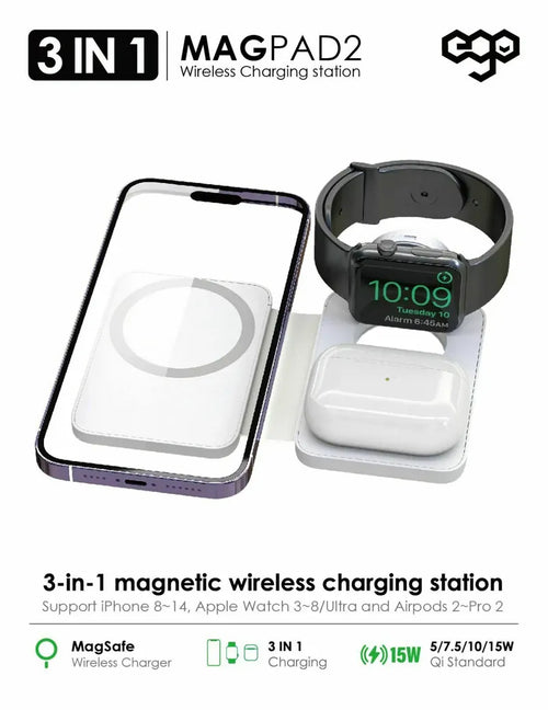 EGO 3in1 MAGPAD Magsafe 充電器｜史上最細最薄【8/2 截單，預計 :8月中至8月尾發貨】