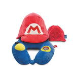 【全新Super Mario™ 款式】全球網上獨家發售🏆瑞士Travelmall 旅行3D充氣連帽頸枕│按摩頸枕│不需用嘴吹│手動按壓充氣│摺疊便攜【9/13 截單，預計 :9月尾至10月中發貨】
