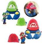 【全新Super Mario™ 款式】全球網上獨家發售🏆瑞士Travelmall 旅行3D充氣連帽頸枕│按摩頸枕│不需用嘴吹│手動按壓充氣│摺疊便攜【9/13 截單，預計 :9月尾至10月中發貨】