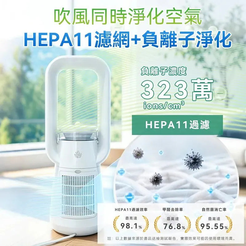 日本Yohome 四季冷暖雙風加濕空氣淨化低噪無葉風扇PRO2.0 【11/1 截單，預計 :11月中至11月尾發貨】
